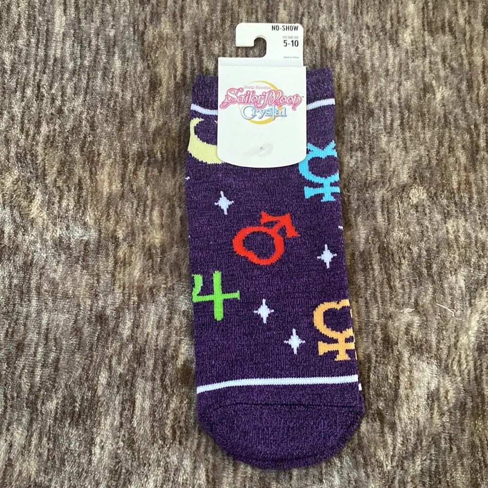 Sailor Moon Sailor Guardian Icons No-Show Socks Hot‎ Topic
